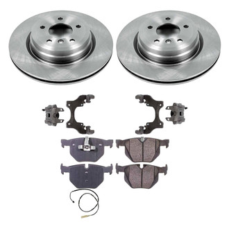 Callahan Brake Parts® - Plain Rear Brake Kit with Calipers