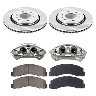 Callahan Brake Parts® - Plain Front Brake Kit with Calipers