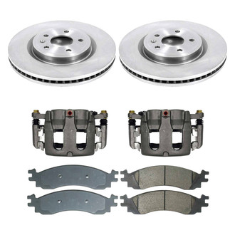 Callahan Brake Parts® - Plain Front Brake Kit with Calipers