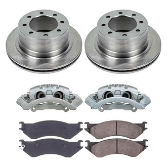 Callahan Brake Parts® - Plain Rear Brake Kit with Calipers