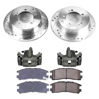 Callahan Brake Parts® - Drilled & Slotted Brake Kit with Calipers