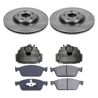 Callahan Brake Parts® - Plain Front Brake Kit with Calipers