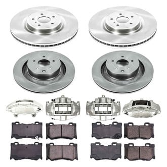 Callahan Brake Parts® - Plain Front and Rear Brake Kit with Calipers