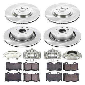 Callahan Brake Parts® - Plain Brake Kit with Calipers