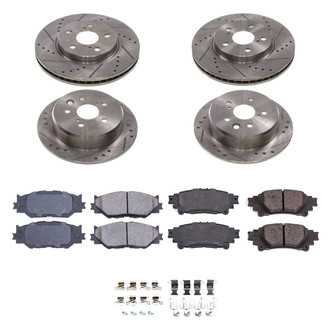Callahan Brake Parts® - Drilled and Slotted Front and Rear Brake Kit