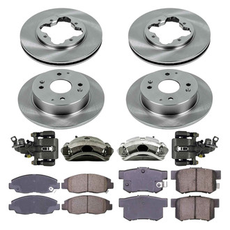 Callahan Brake Parts® - Plain Brake Kit with Calipers
