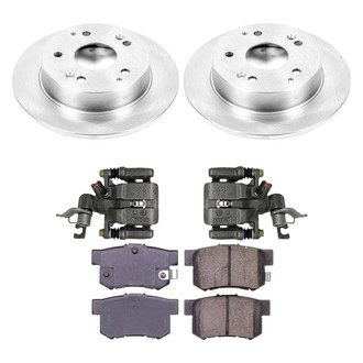 Callahan Brake Parts® - Plain Rear Brake Kit with Calipers