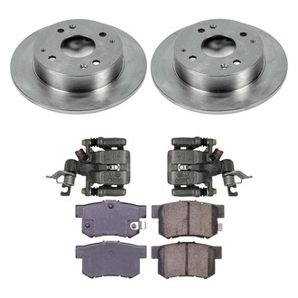 Callahan Brake Parts® - Plain Rear Brake Kit with Calipers