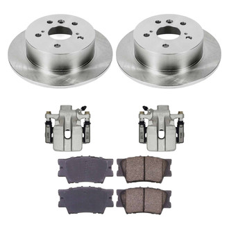 Callahan Brake Parts® - Plain Rear Brake Kit with Calipers