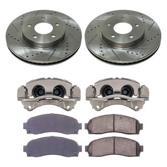 Callahan Brake Parts® - Drilled and Slotted Front Brake Kit with Calipers