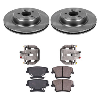 Callahan Brake Parts® - Plain Rear Brake Kit with Calipers