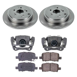 Callahan Brake Parts® - Plain Rear Brake Kit with Calipers