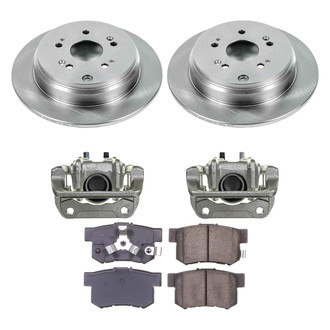 Callahan Brake Parts® - Plain Rear Brake Kit with Calipers