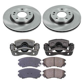 Callahan Brake Parts® - Plain Front Brake Kit with Calipers