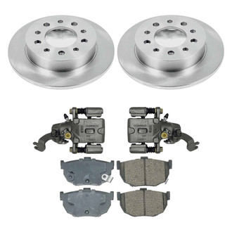 Callahan Brake Parts® - Plain Rear Brake Kit with Calipers