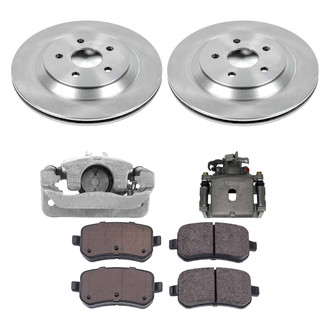 Callahan Brake Parts® - Plain Rear Brake Kit with Calipers