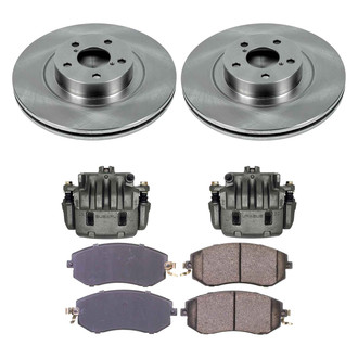 Callahan Brake Parts® - Plain Front Brake Kit with Calipers