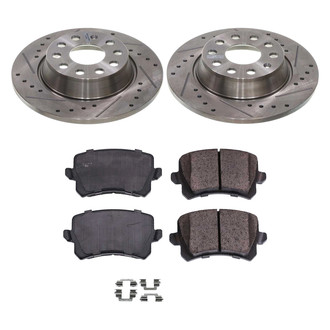 Callahan Brake Parts® - Drilled and Slotted Rear Brake Kit