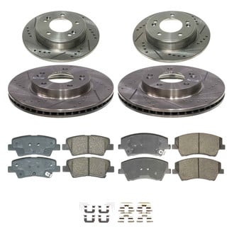 Callahan Brake Parts® - Drilled and Slotted Front and Rear Brake Kit