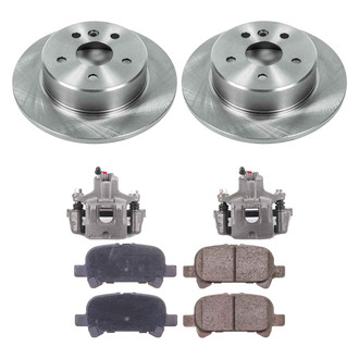 Callahan Brake Parts® - Plain Rear Brake Kit with Calipers