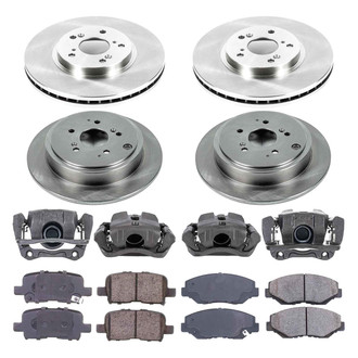 Callahan Brake Parts® - Plain Brake Kit with Calipers