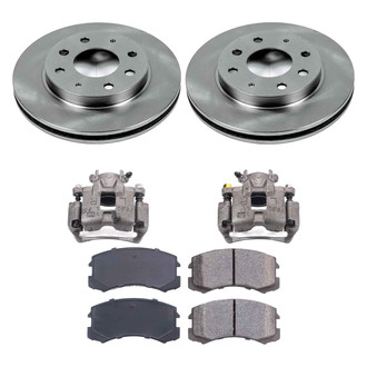 Callahan Brake Parts® - Plain Front Brake Kit with Calipers