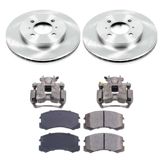 Callahan Brake Parts® - Plain Front Brake Kit with Calipers