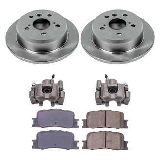 Callahan Brake Parts® - Plain Rear Brake Kit with Calipers
