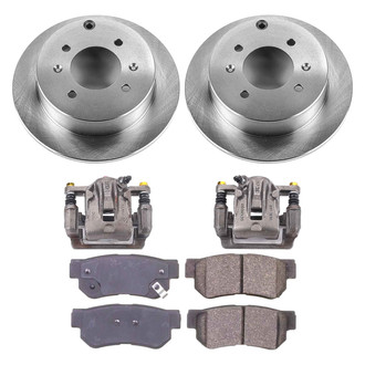 Callahan Brake Parts® - Plain Rear Brake Kit with Calipers