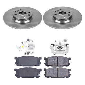 Callahan Brake Parts® - Plain Rear Brake Kit with Calipers