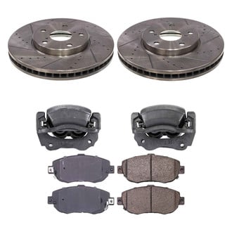 Callahan Brake Parts® - Drilled & Slotted Brake Kit with Calipers