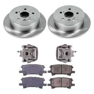 Callahan Brake Parts® - Plain Rear Brake Kit with Calipers
