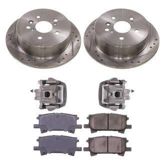 Callahan Brake Parts® - Drilled & Slotted Brake Kit with Calipers