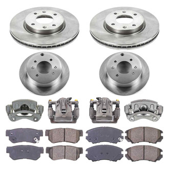 Callahan Brake Parts® - Plain Brake Kit with Calipers