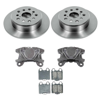 Callahan Brake Parts® - Plain Rear Brake Kit with Calipers