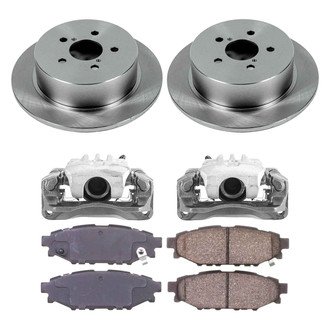 Callahan Brake Parts® - Plain Rear Brake Kit with Calipers
