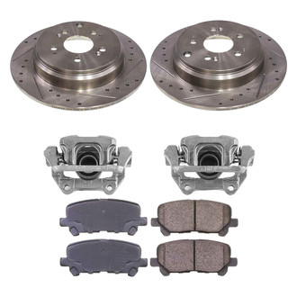 Callahan Brake Parts® K032194 - Drilled and Slotted Rear Brake Kit with Calipers