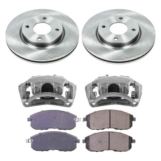 Callahan Brake Parts® - Plain Front Brake Kit with Calipers
