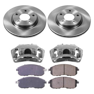 Callahan Brake Parts® - Plain Front Brake Kit with Calipers