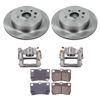 Callahan Brake Parts® - Plain Rear Brake Kit with Calipers