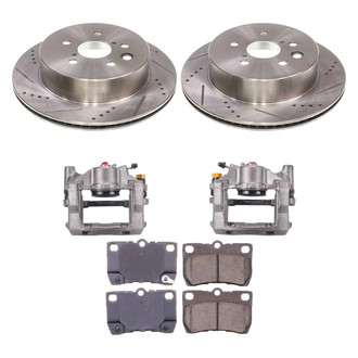 Callahan Brake Parts® - Drilled & Slotted Brake Kit with Calipers