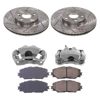 Callahan Brake Parts® - Drilled & Slotted Brake Kit with Calipers