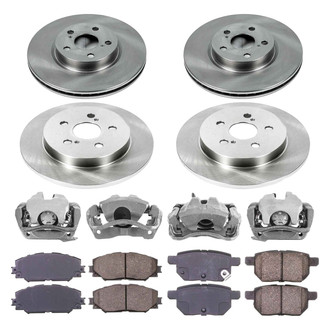 Callahan Brake Parts® - Plain Brake Kit with Calipers