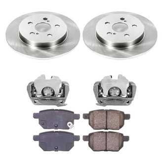 Callahan Brake Parts® - Plain Rear Brake Kit with Calipers