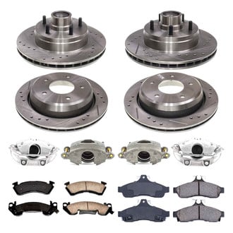 Callahan Brake Parts® - Drilled and Slotted Brake Kit with Calipers