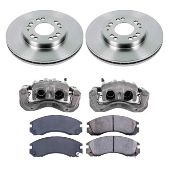 Callahan Brake Parts® - Plain Front Brake Kit with Calipers