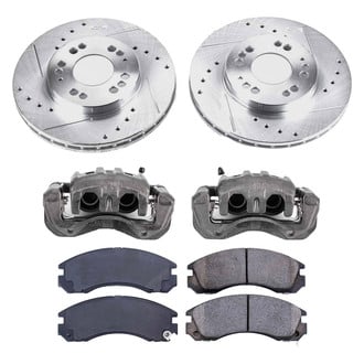 Callahan Brake Parts® - Drilled and Slotted Brake Kit with Calipers
