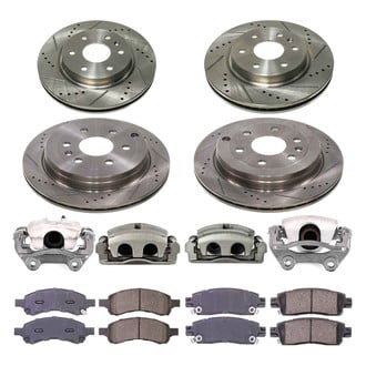 Callahan Brake Parts® - Drilled and Slotted Brake Kit with Calipers