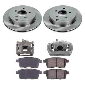 Callahan Brake Parts® - Plain Rear Brake Kit with Calipers