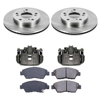 Callahan Brake Parts® - Plain Front Brake Kit with Calipers